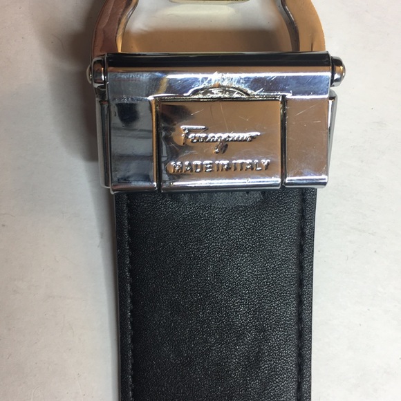 Salvatore Ferragamo Mens Belt pebbled Leather 32in - Picture 2 of 7